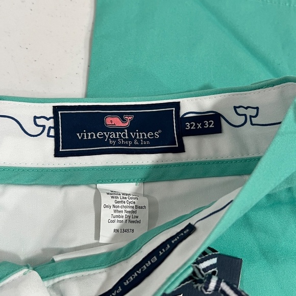 Vineyard Vines Men's Slim Fit Breaker Pants Terrapin Green NWT Sz 32x32 - Picture 3 of 4